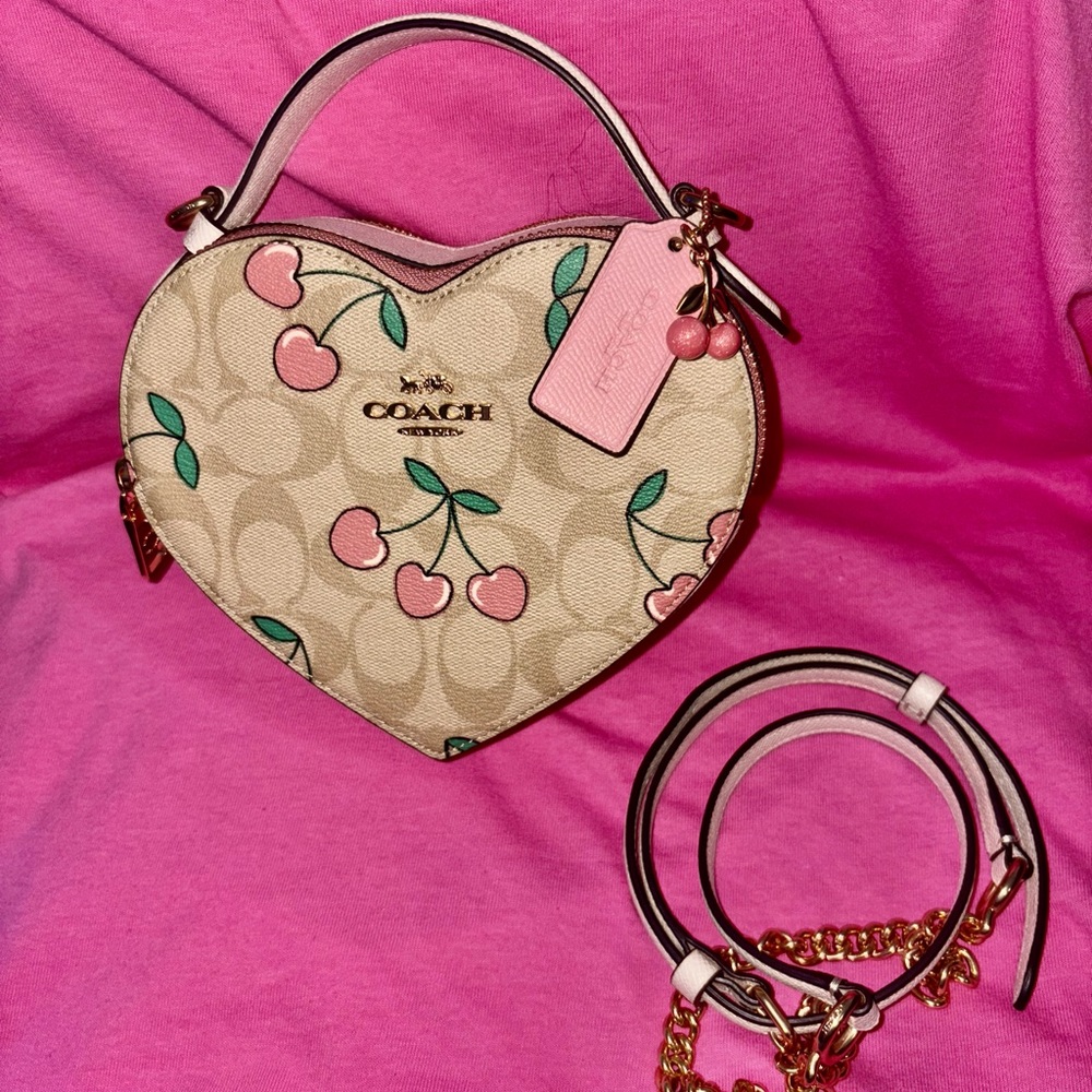 Coach Heart Shape Cherry Crossbody